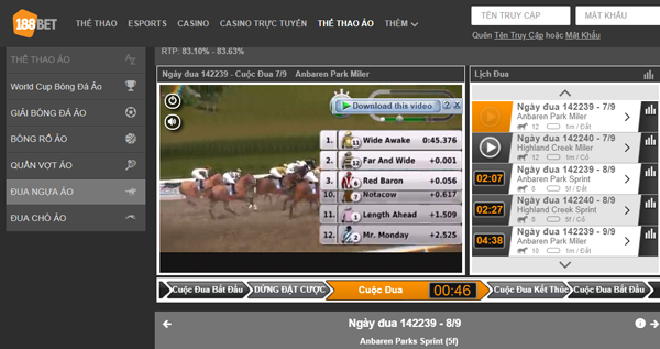 Những nhà cái trực tuyến cung cấp cá cược thể thao ảo uy tín